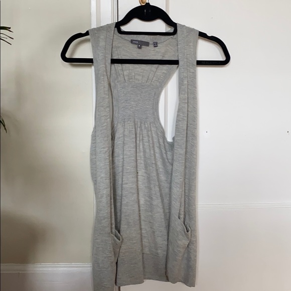 Grey Vince cashmere sweater vest - Picture 2 of 5